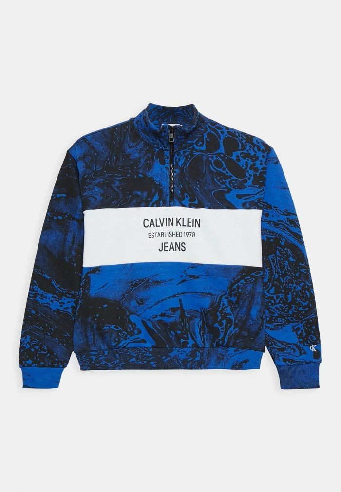 Calvin Klein Jeans LIQUID RELAXED ZIP UP - Sweatshirt - Blue 1 Calvin Klein Jeans LIQUID RELAXED ZIP UP - Sweatshirt - Blue