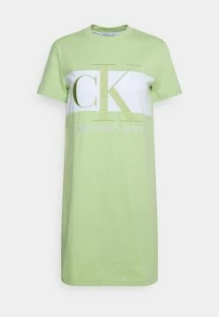 Calvin Klein Jeans BLOCKING DRESS - Robe En Jersey - Jaded Green