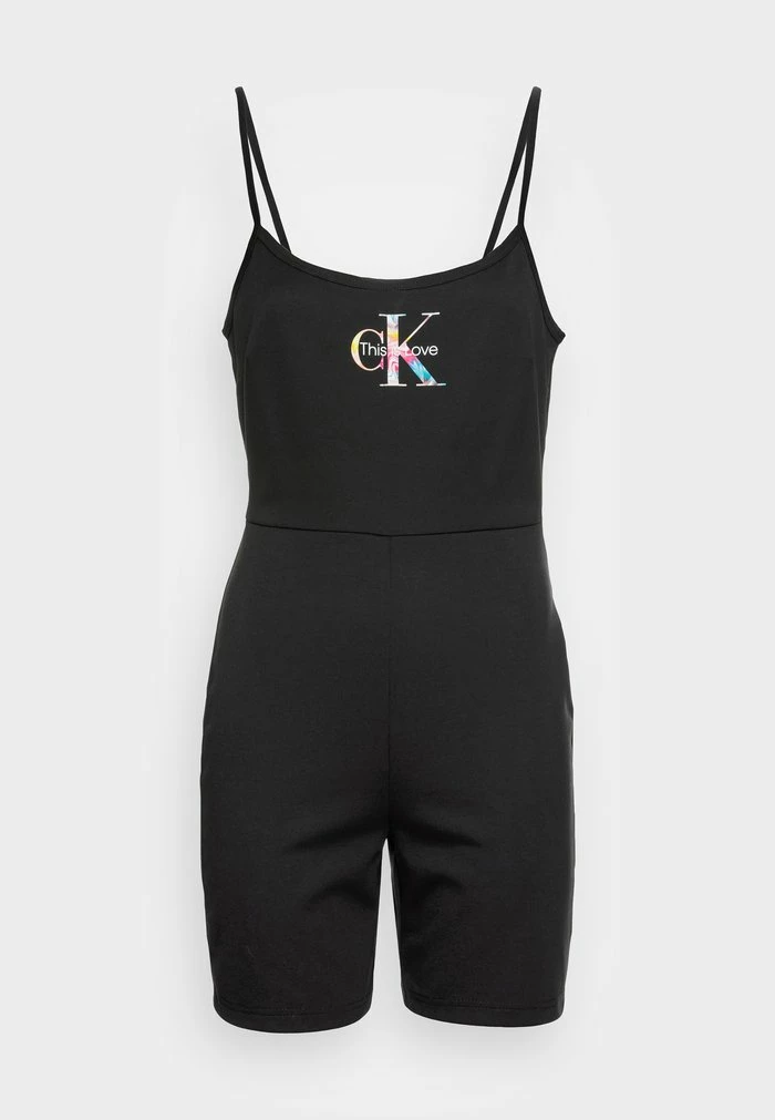 Calvin Klein Jeans PRIDE LOW BACK ROMPER - Combinaison - Black 4 Calvin Klein Jeans PRIDE LOW BACK ROMPER - Combinaison - Black – Image 4
