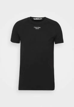 Calvin Klein Jeans STACKED LOGO - T-shirt Basique - Black