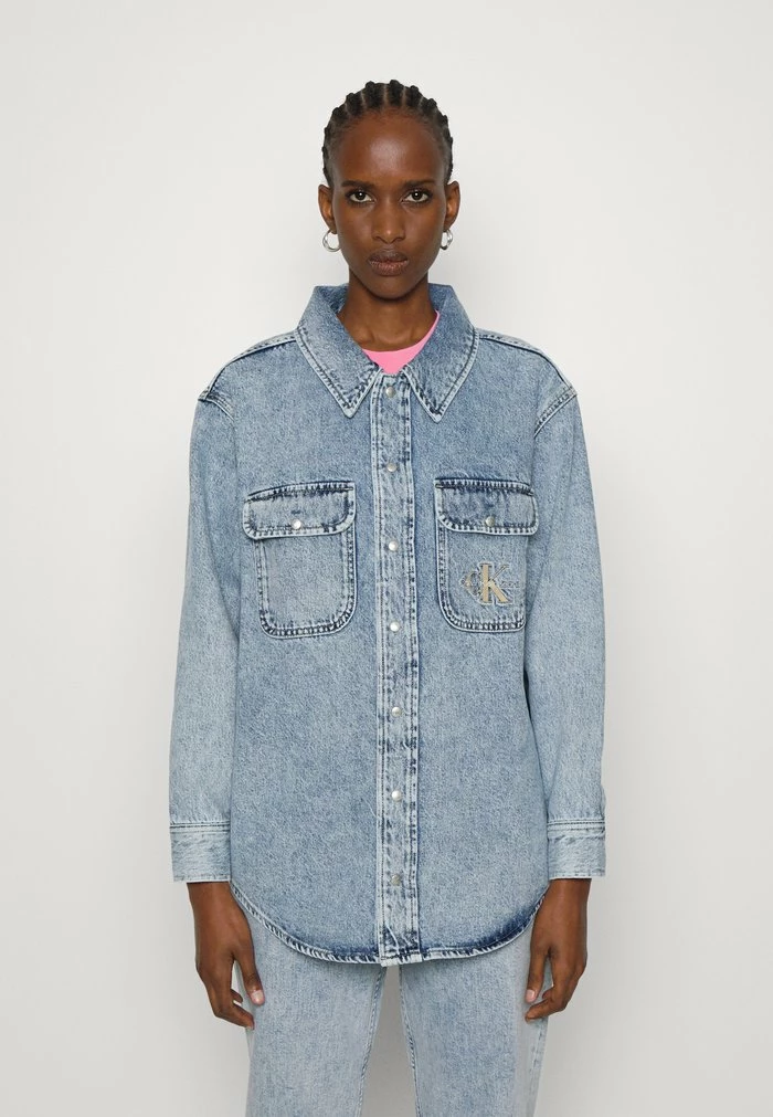 Calvin Klein Jeans SHIRT - Chemisier - Denim Light 1 Calvin Klein Jeans SHIRT - Chemisier - Denim Light