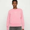 Calvin Klein Jeans MONOGRAM LOGO WASHED CREW NECK - Sweatshirt - Lipstick Pink