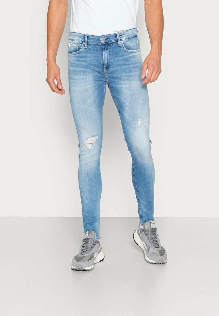 Calvin Klein Jeans SUPER SKINNY - Jeans Skinny - Denim Medium 1 Calvin Klein Jeans SUPER SKINNY - Jeans Skinny - Denim Medium