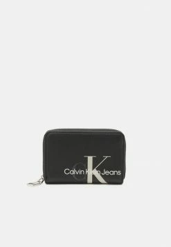 Calvin Klein Jeans SCULPTED MONO ZIP AROUND - Portefeuille - Black