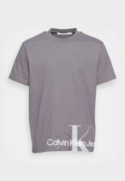 Calvin Klein Jeans CUT OFF TWO TONE MONOGRAM TEE - T-shirt Imprimé - Fossil Grey -Calvin Klein Elegant Magasin 3f605242601e42c5b1b9a6b05c73c1ba
