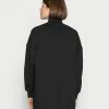 Calvin Klein Jeans LOGO TRIM MOCK NECK DRESS - Robe De Jour - Black