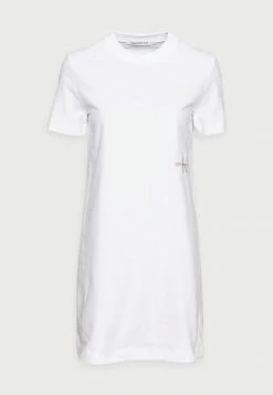 Calvin Klein Jeans OFFPLACED MONOGRAM DRESS - Robe En Jersey - White -Calvin Klein Elegant Magasin 40ad3ec4d9cb44b88937fd7526dce873