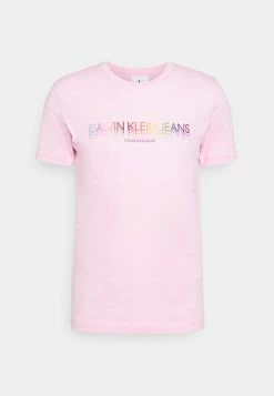 Calvin Klein Jeans SLIM LOGO TEE UNISEX - T-shirt Imprimé - Sweet Lilac -Calvin Klein Elegant Magasin 41bb41ed2b754a8e8157de281031986f