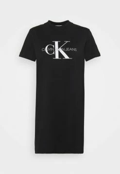 Calvin Klein Jeans DRESS MONOGRAM - Robe En Jersey - Black