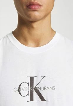 Calvin Klein Jeans ARCHIVAL MONOGRAM TEE UNISEX - T-shirt Imprimé - Bright White/black Olive -Calvin Klein Elegant Magasin 42ab27adef464187aec0ce94d2d08ff6