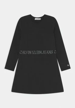Calvin Klein Jeans SHADOW LOGO SKATER DRESS - Robe En Jersey - Black