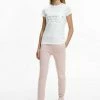 Calvin Klein Jeans MONOGRAM OUTLINE SLIM - T-shirt Imprimé - Bright White