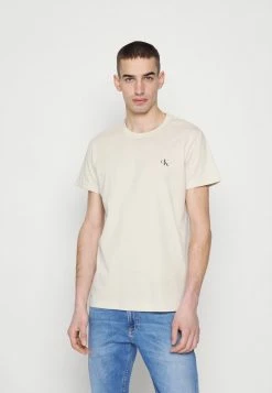 Calvin Klein Jeans MONOGRAM 2 PACK - T-shirt Basique - Eggshell/rhubarb Red -Calvin Klein Elegant Magasin 43dab1e3c2fd4e16a9c03bbe5680bb9c