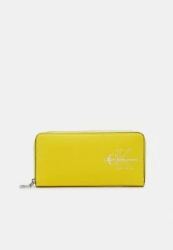 Calvin Klein Jeans SCULPTED ZIP AROUND TWO TONE - Portefeuille - Super Lemon