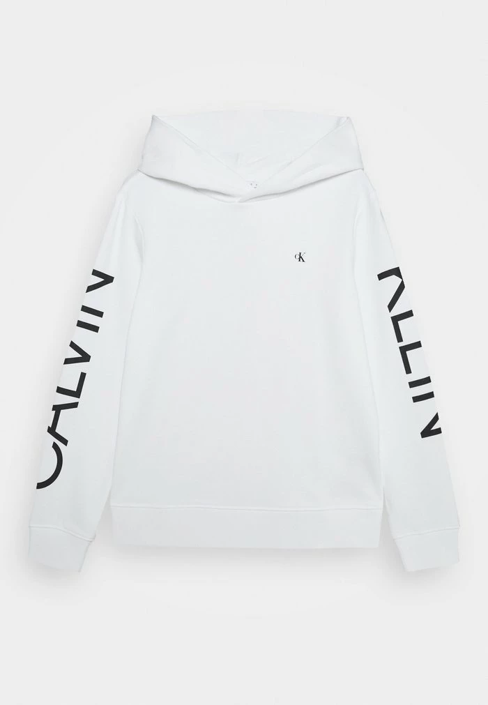 Calvin Klein Jeans HERO LOGO HOODIE - Sweat à Capuche - White 1 Calvin Klein Jeans HERO LOGO HOODIE - Sweat à Capuche - White