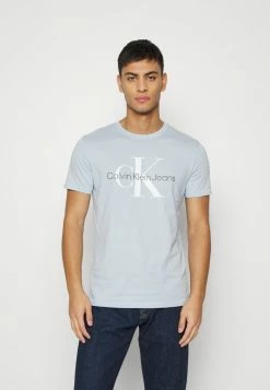 Calvin Klein Jeans SEASONAL MONOGRAM TEE - T-shirt Imprimé - Bayshore Blue