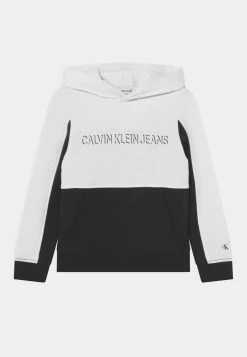 Calvin Klein Jeans BLOCK HOODIE - Sweatshirt - Bright White