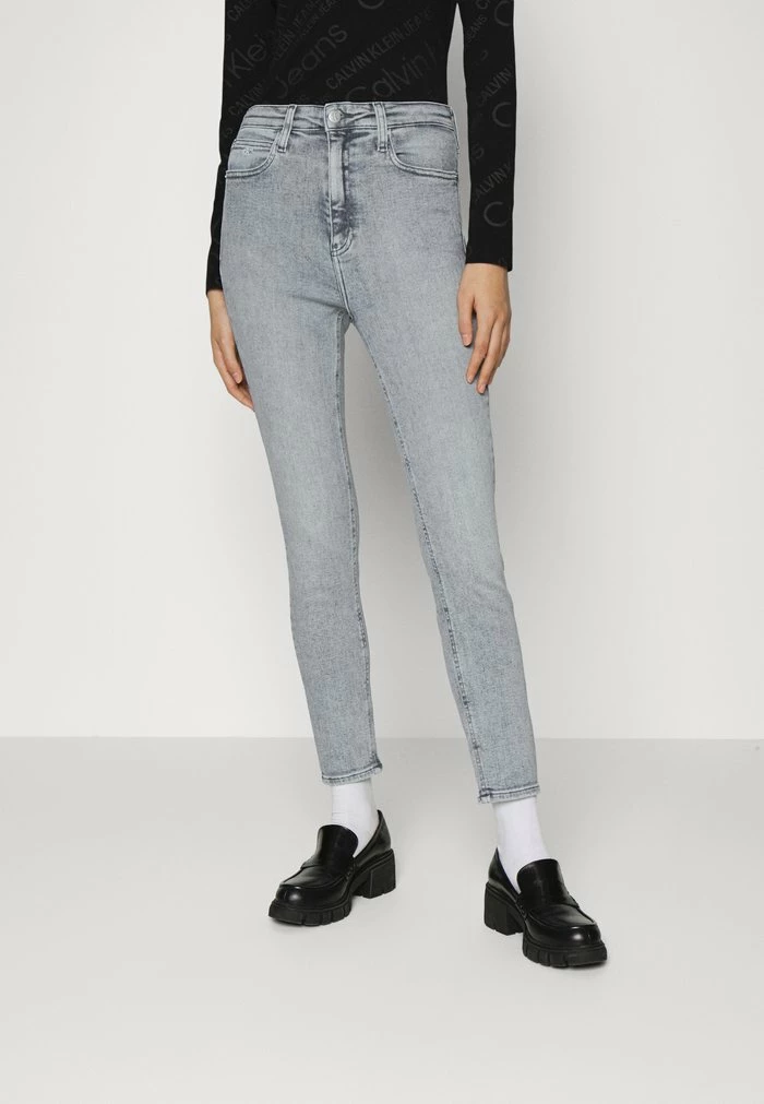 Calvin Klein Jeans HIGH RISE SKINNY ANKLE - Jeans Skinny - Denim Grey 4 Calvin Klein Jeans HIGH RISE SKINNY ANKLE - Jeans Skinny - Denim Grey – Image 4