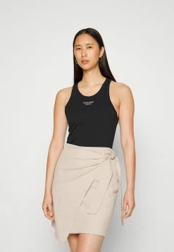 Calvin Klein Jeans STACKED LOGO RACER BACK - Débardeur - Black