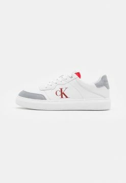 Calvin Klein Jeans CUPSOLE LACEUP CASUAL WARM - Baskets Basses - White/salsa