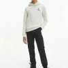 Calvin Klein Jeans SMALL MONOGRAM HOODIE UNISEX - Sweatshirt - Eggshell