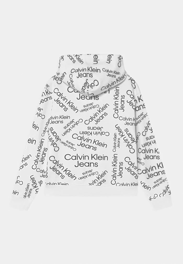 Calvin Klein Jeans STACKED LOGO ZIP THROUGH UNISEX - Sweat à Capuche Zippé - White 2 Calvin Klein Jeans STACKED LOGO ZIP THROUGH UNISEX - Sweat à Capuche Zippé - White – Image 2