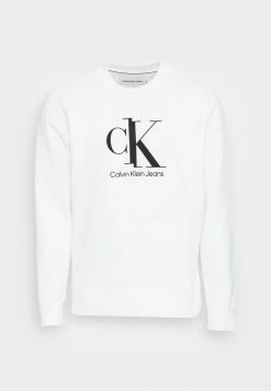 Calvin Klein Jeans SPLICED CENTER CHEST - Sweatshirt - Bright White -Calvin Klein Elegant Magasin 49914e4dd90f4ff28ececef82b5e8c79