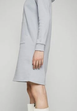 Calvin Klein Jeans GLOSSY MONOGRAM HOODIE DRESS - Robe De Jour - Marble Grey -Calvin Klein Elegant Magasin 49b5ae3b55684efc9f5e786438fc97c9