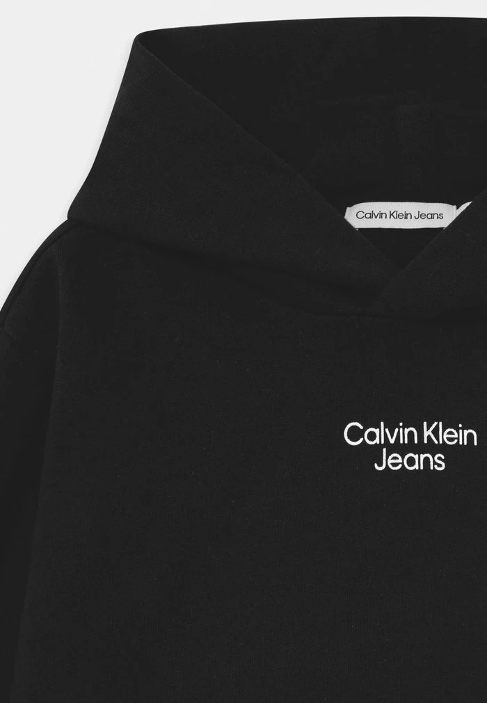 Calvin Klein Jeans STACKED LOGO RELAXED HOODIE UNISEX - Sweat à Capuche - Black 3 Calvin Klein Jeans STACKED LOGO RELAXED HOODIE UNISEX - Sweat à Capuche - Black – Image 3