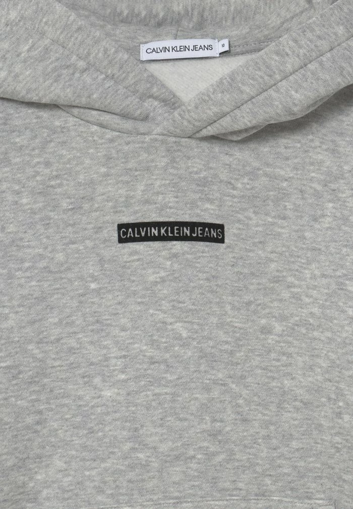Calvin Klein Jeans MICRO FLOCK LOGO RELAXED HOODIE - Sweatshirt - Light Grey Heather 3 Calvin Klein Jeans MICRO FLOCK LOGO RELAXED HOODIE - Sweatshirt - Light Grey Heather – Image 3