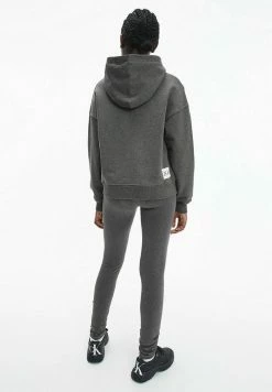Calvin Klein Jeans BOXY LOGO - Sweat à Capuche - Dark Grey Heather -Calvin Klein Elegant Magasin 4d3c6a6c90054878932c3260fb01cded