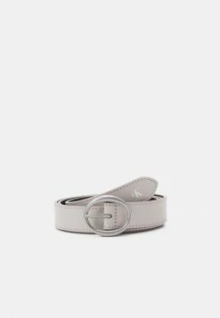 Calvin Klein Jeans CLASSIC ROUND BUCKLE BELT - Ceinture - Stone