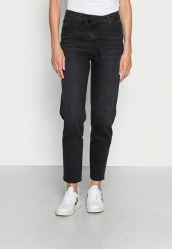 Calvin Klein Jeans MOM JEAN - Jean Boyfriend - Denim Black