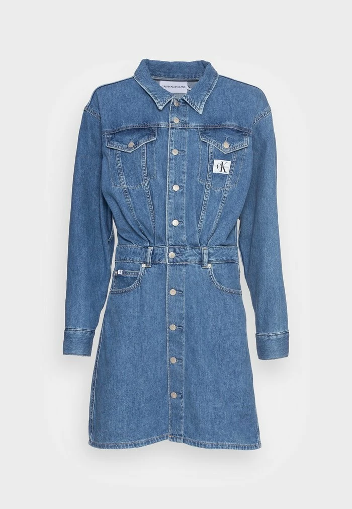 Calvin Klein Jeans JACKET DRESS - Robe En Jean - Denim Light 4 Calvin Klein Jeans JACKET DRESS - Robe En Jean - Denim Light – Image 4