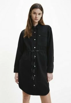 Calvin Klein Jeans Robe En Jean - Denim Black