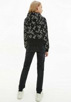 Calvin Klein Jeans Sweat à Capuche - Logo Ck Monogram Aop Black/muslin -Calvin Klein Elegant Magasin 4edd3a12486c4ed7ab13826e7ce06512