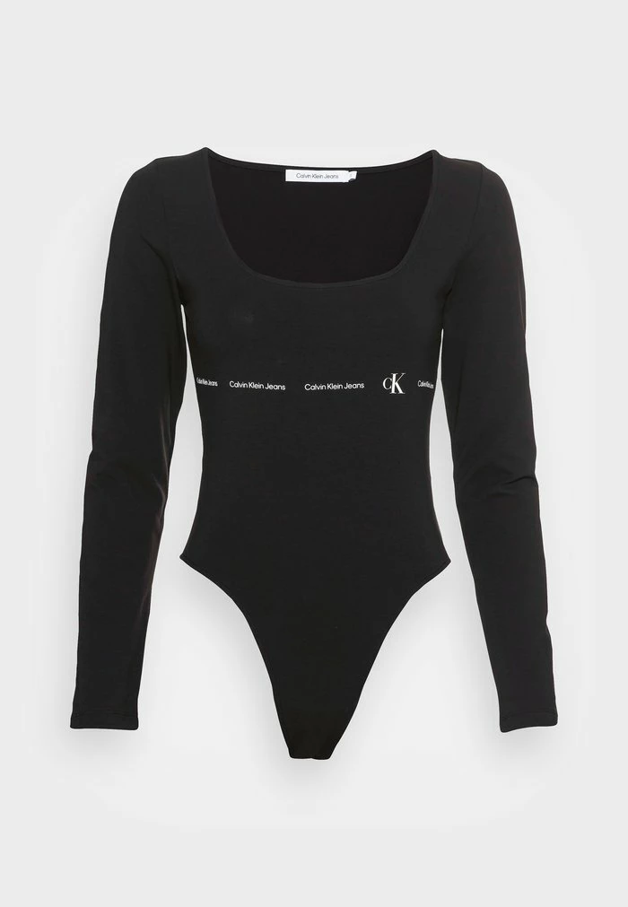 Calvin Klein Jeans REPEAT LOGO SQUARE NECK BODY - T-shirt à Manches Longues - Black 4 Calvin Klein Jeans REPEAT LOGO SQUARE NECK BODY - T-shirt à Manches Longues - Black – Image 4