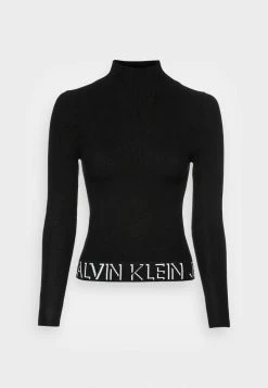 Calvin Klein Jeans LOGO TAPE SWEATER - Pullover - Black -Calvin Klein Elegant Magasin 510d789b2886474f86e81bcf2d0413fa