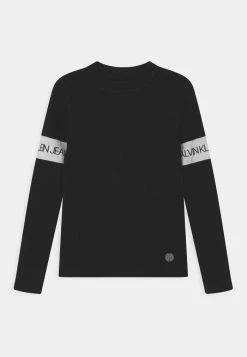 Calvin Klein Jeans INTARSIA LOGO - Pullover - Black