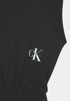 Calvin Klein Jeans MONOGRAM OFF PLACED DRESS - Robe En Jersey - Black -Calvin Klein Elegant Magasin 512571509fb846c388b4af907186d925