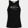 Calvin Klein Jeans TWO TONE MONOGRAM TANK - Débardeur - Black