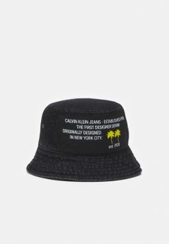 Calvin Klein Jeans BUCKET PALM PRINT UNISEX - Chapeau - Black