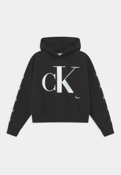 Calvin Klein Jeans MINI MONOGRAM HOODIE - Sweatshirt - Black