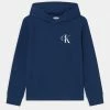 Calvin Klein Jeans SMALL MONOGRAM HOODIE UNISEX - Sweatshirt - Naval Blue