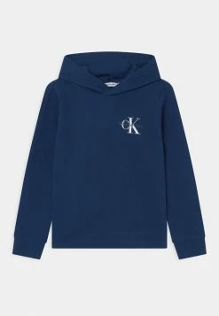 Calvin Klein Jeans SMALL MONOGRAM HOODIE UNISEX - Sweatshirt - Naval Blue
