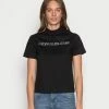 Calvin Klein Jeans SHADOW LOGO TEE - T-shirt Imprimé - Black