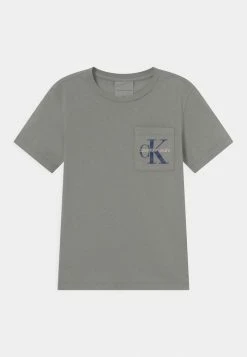 Calvin Klein Elegant Magasin 7 Calvin Klein Jeans POCKET TEE UNISEX - T-shirt Imprimé - Grey