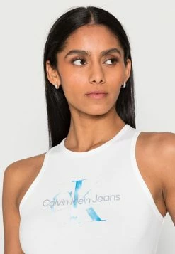 Calvin Klein Jeans AQUA SEASONAL TANK - Débardeur - Bright White -Calvin Klein Elegant Magasin 55c56d47539b41f5a5174cbda1ce2ab6