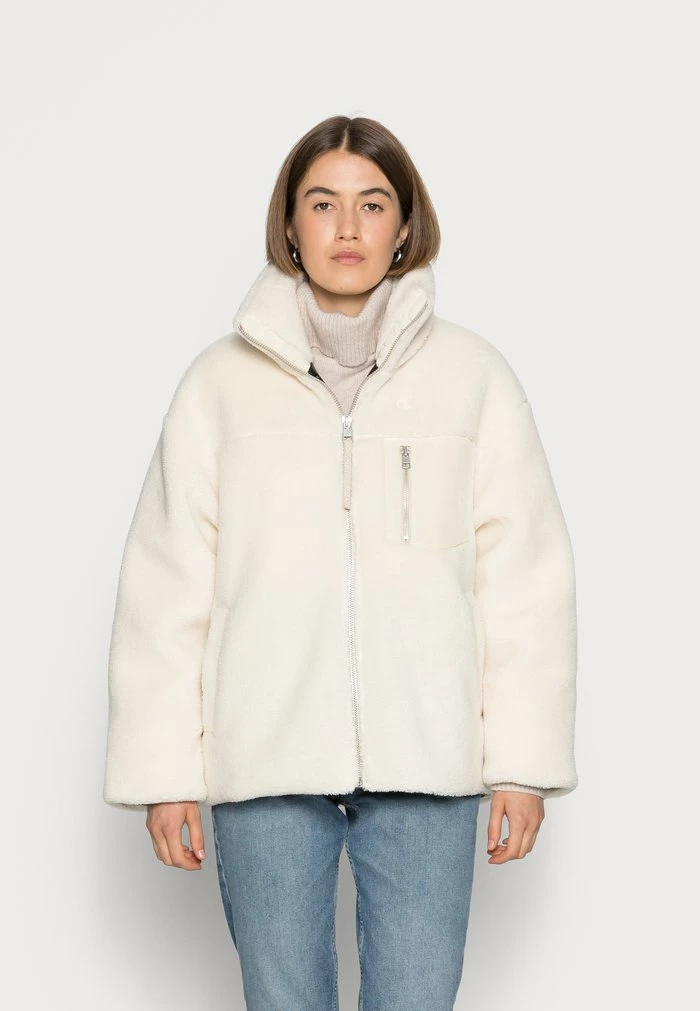 Calvin Klein Jeans BACK EMBROIDERY SHERPA JACKET - Veste D'hiver - Muslin 1 Calvin Klein Jeans BACK EMBROIDERY SHERPA JACKET - Veste D'hiver - Muslin