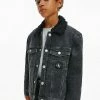 Calvin Klein Jeans OVERSIZED SHERPA - Veste En Jean - Grey Wash Rigid